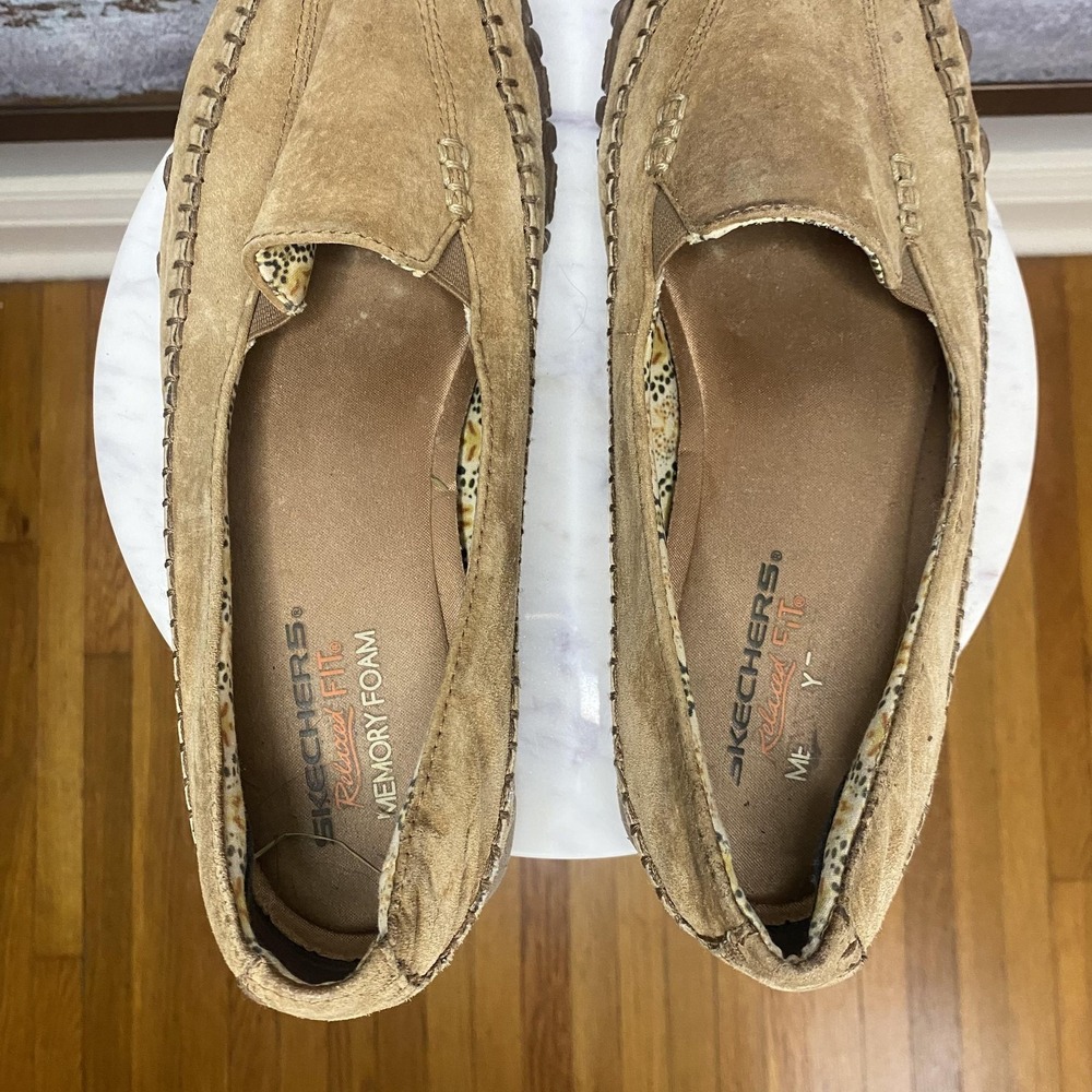 Skechers Relaxed Fit Shoes Womens Size 10 Brown Leather Moccasin Flats SN 48930 - Picture 8 of 11